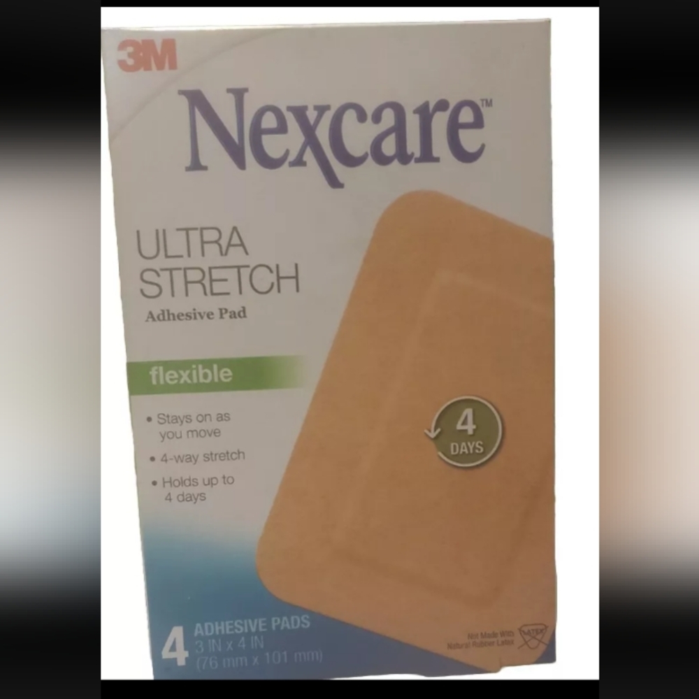 Nexcare Ultra Stretch Adhesive Pad SFP34, 3 in x 4 in 12 Pack (Case)